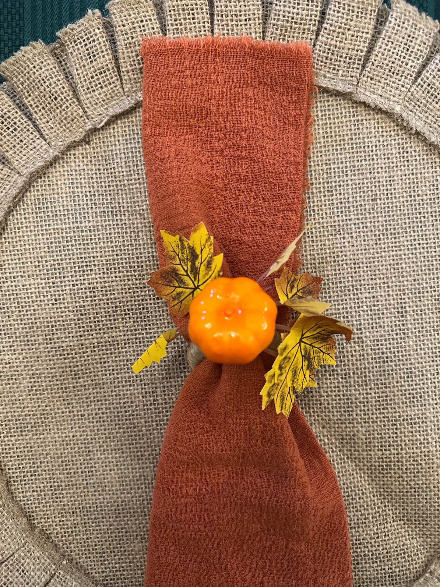 Juego de 6 servilleteros calabaza
