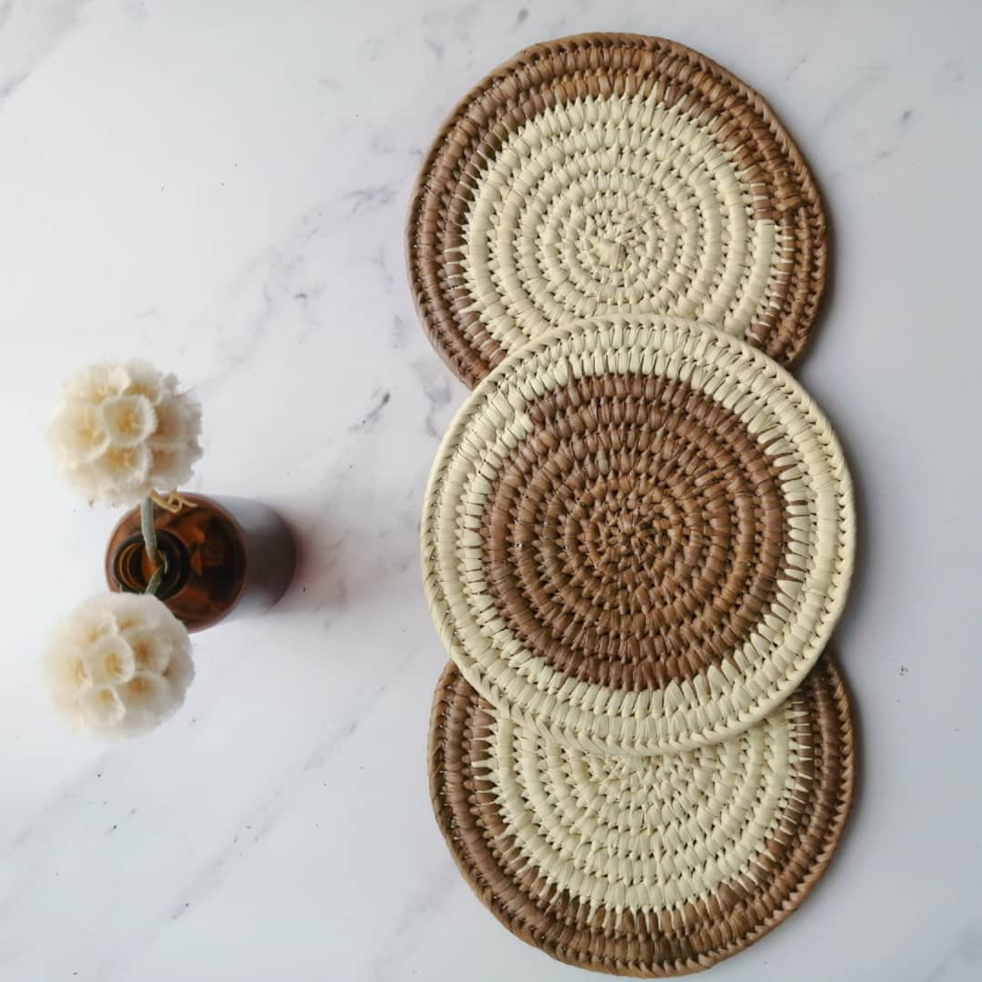 Palm Round Trivets