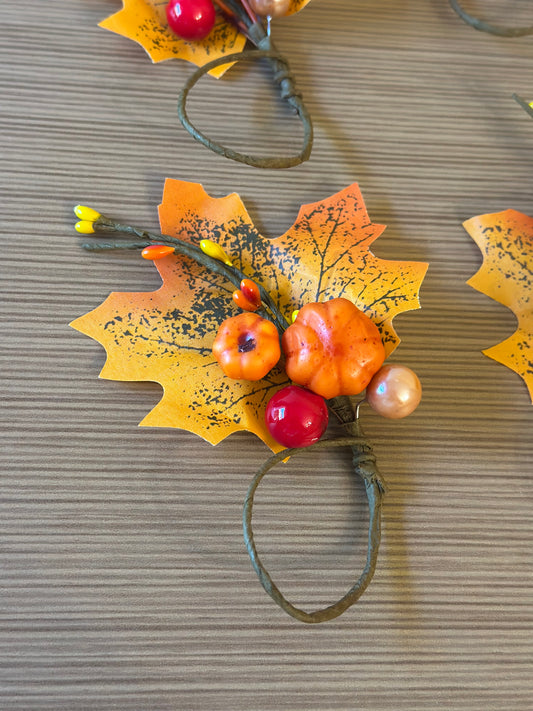 Juego de 6 servilleteros otoño