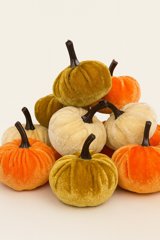 Juego de calabazas de terciopelo