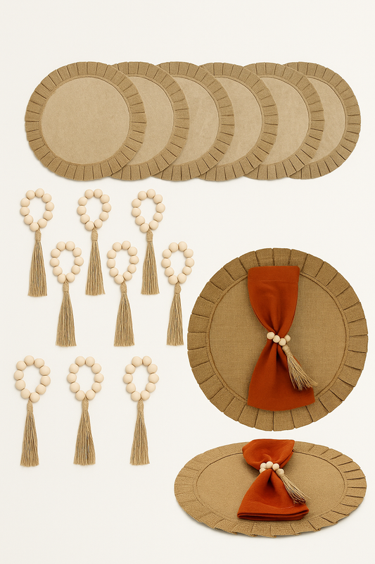 Set de baja platos y servilletero
