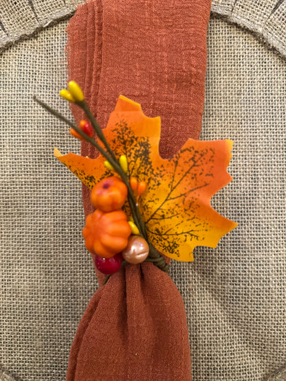 Juego de 6 servilleteros otoño