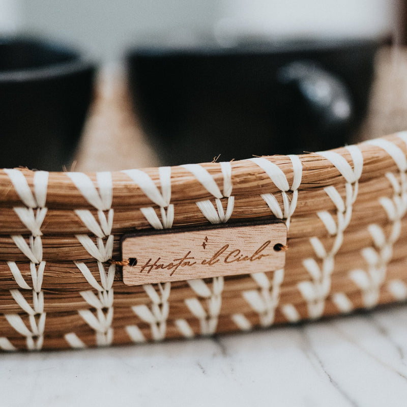 Raffia Oval Tray Set