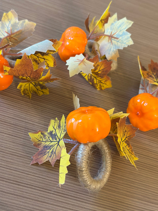 Juego de 6 servilleteros calabaza