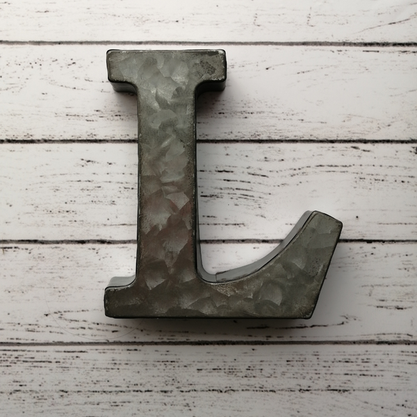 Galvanized Tin Letter L