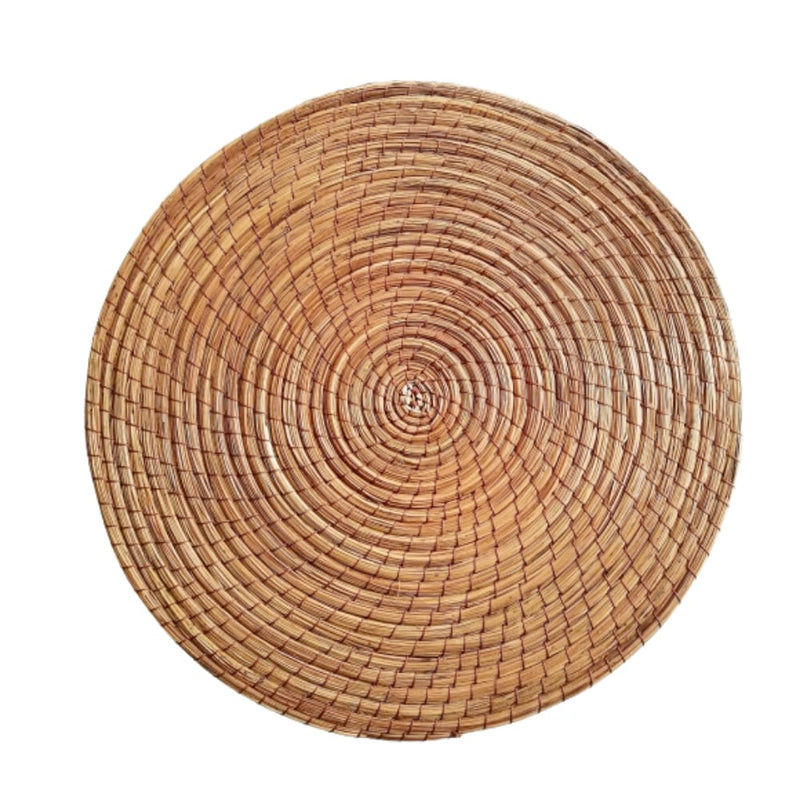 Low Natural Pine Plates