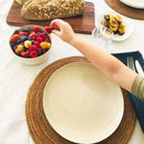 Low Natural Pine Plates